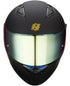 Casco Integral Para Moto Hax Obsidian Solid Negro/ Oro Mate